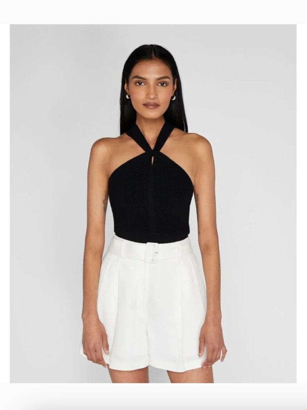 Club Monaco Raeni Solid Chandails Crop Top